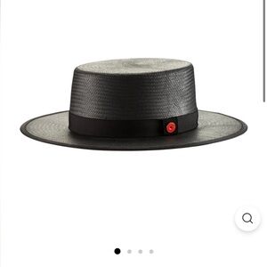 Keith James black straw hat